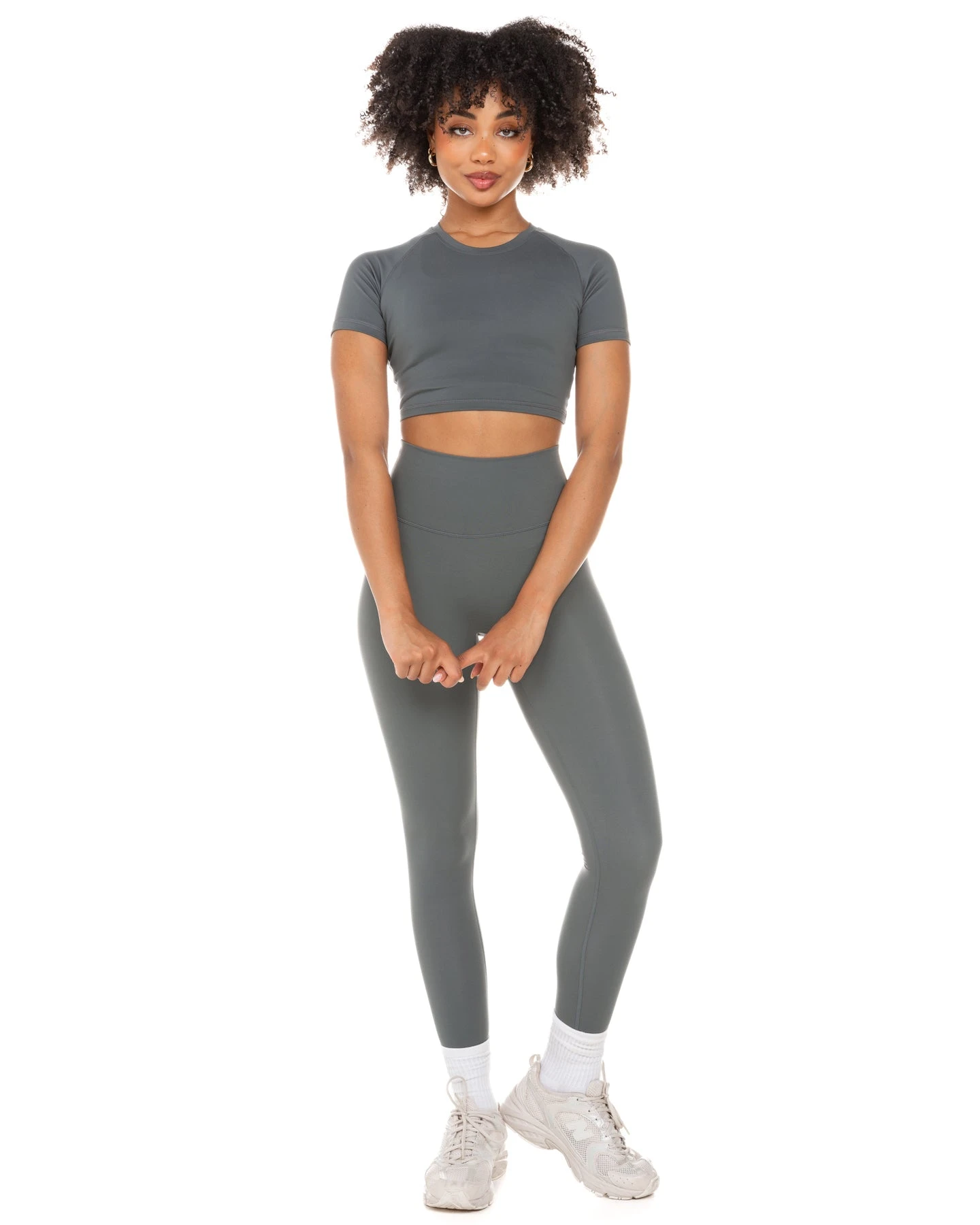 Elite Eleven Aura Crop Tee - Cloud Grey 4 Elite Eleven Aura Crop Tee - Cloud Grey - Image 2