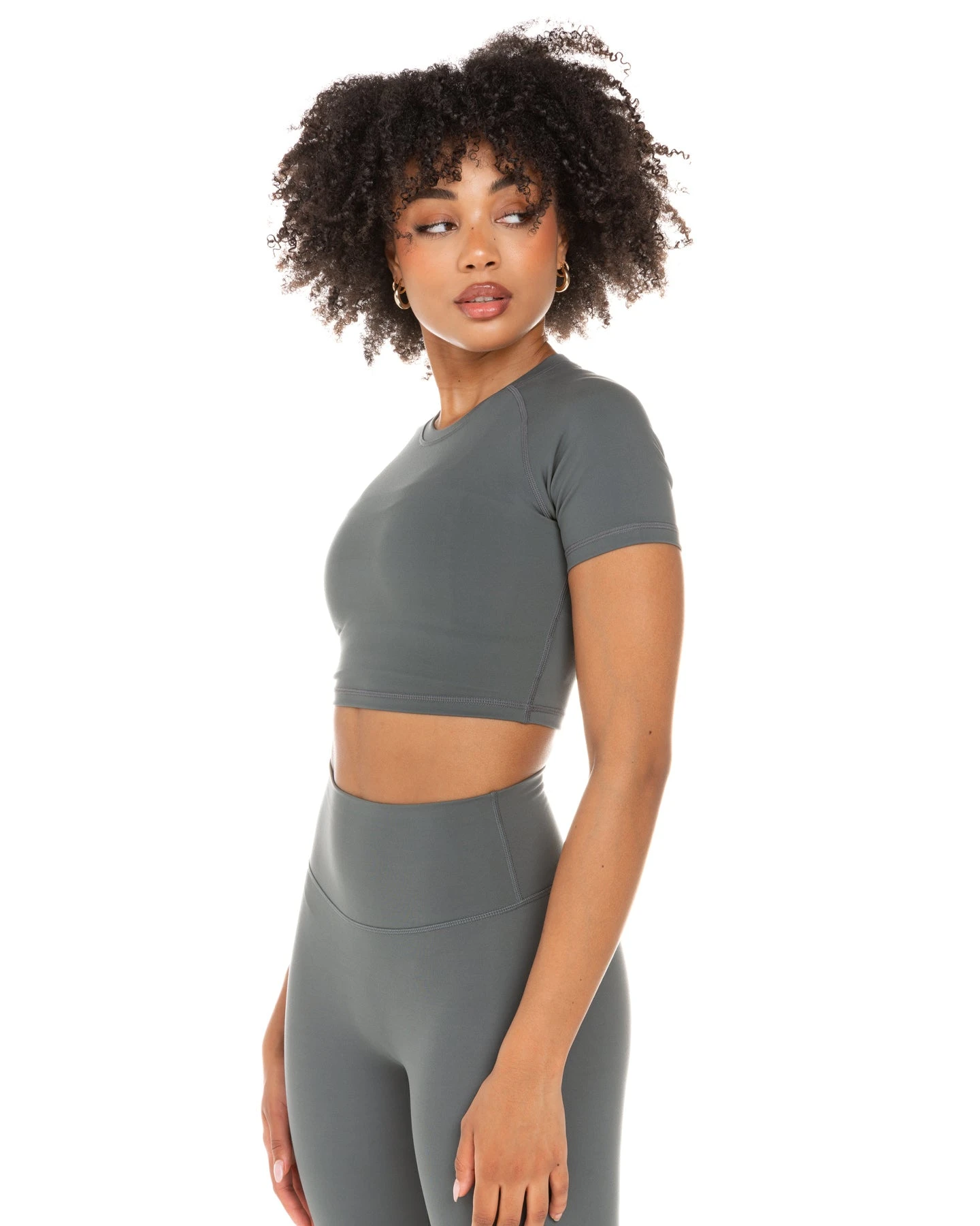 Elite Eleven Aura Crop Tee - Cloud Grey 3 Elite Eleven Aura Crop Tee - Cloud Grey