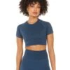 Elite Eleven Aura Crop Tee - Navy -Elite Eleven ELITEWINTERCOLLECTIONDAY122176