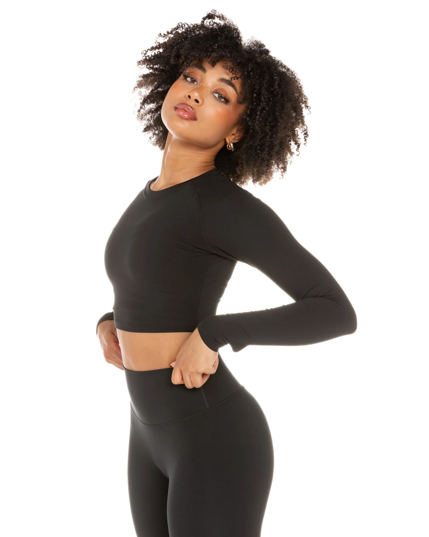 Elite Eleven Aura Crop Long Sleeve - Black 3 Elite Eleven Aura Crop Long Sleeve - Black