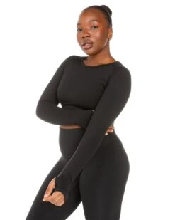 Elite Eleven Aura Crop Long Sleeve - Black 12 Elite Eleven Aura Crop Long Sleeve - Black -Elite Eleven ELITEWINTERCOLLECTIONDAY122683