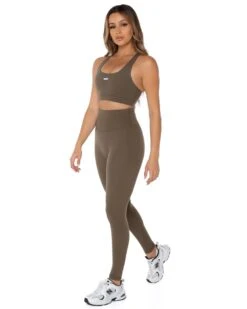 Elite Eleven Aura Scrunch Leggings - Dusty Khaki -Elite Eleven EliteOctEcom3469