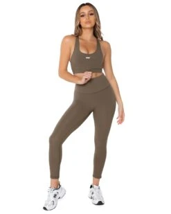 Elite Eleven 7/8 Aura Scrunch Leggings - Dusty Khaki -Elite Eleven EliteOctEcom3508