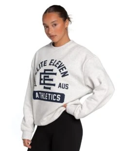 Elite Eleven Athletics Team Crewneck - Polar Grey -Elite Eleven Elitewinterecom114933
