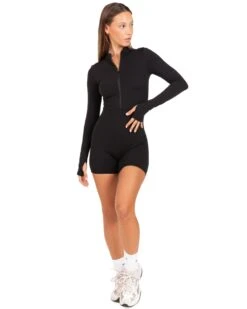 Elite Eleven Long Sleeve Unitard - Black -Elite Eleven JULYECOM BRYLEE31343