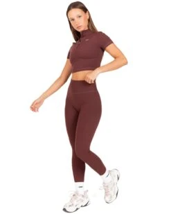 Elite Eleven Auraluxe Crop Tee - Decadent Chocolate -Elite Eleven JULYECOM BRYLEE32283