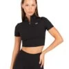 Elite Eleven Auraluxe Crop Tee - Black -Elite Eleven JULYECOM BRYLEE32403