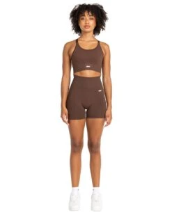 Elite Eleven Elite Seamless V2 Shorts - Chocolate (Subtle Scrunch) -Elite Eleven MARCHECOM1785