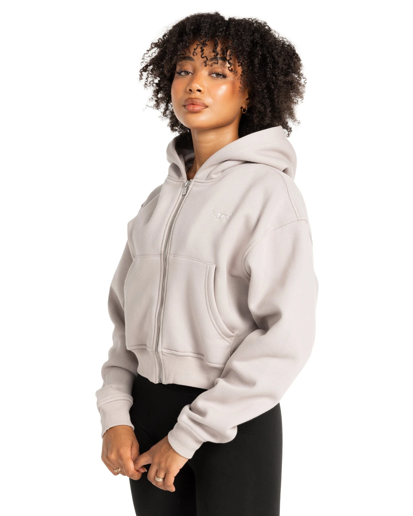 Elite Eleven Cropped Classic Zip Through - Taupe 3 Elite Eleven Cropped Classic Zip Through - Taupe