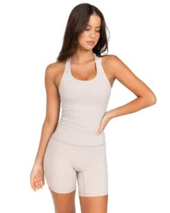 Elite Eleven Aura Racer Tank - Oat Latte -Elite Eleven OCTECOMDAY144762