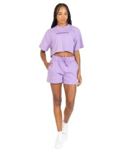 Elite Eleven Women's Cropped Registered Tee - Purple -Elite Eleven REGISTEREDSETS66645