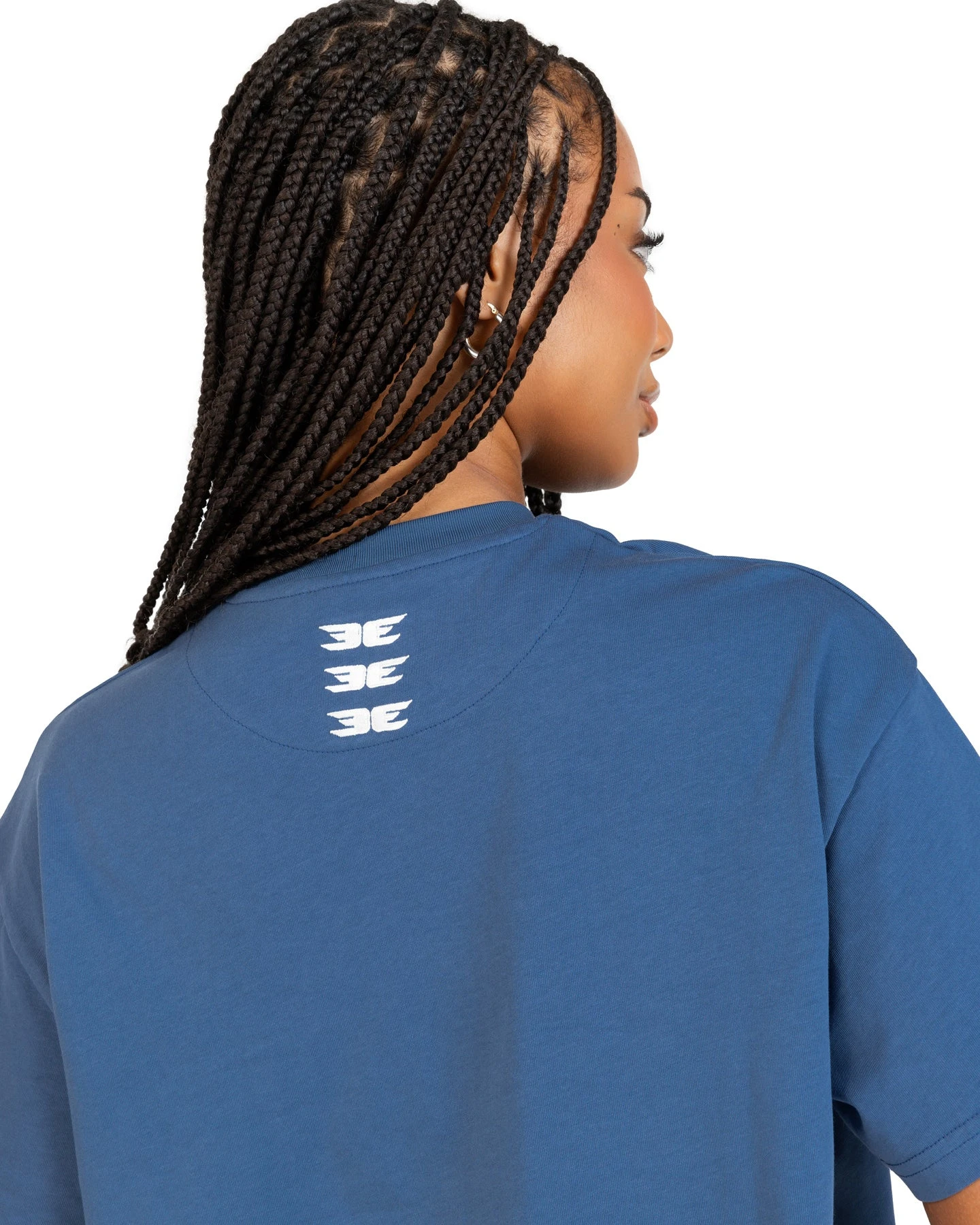 Elite Eleven Women's Cropped Registered Tee - Mid Blue 4 Elite Eleven Women's Cropped Registered Tee - Mid Blue - Image 2