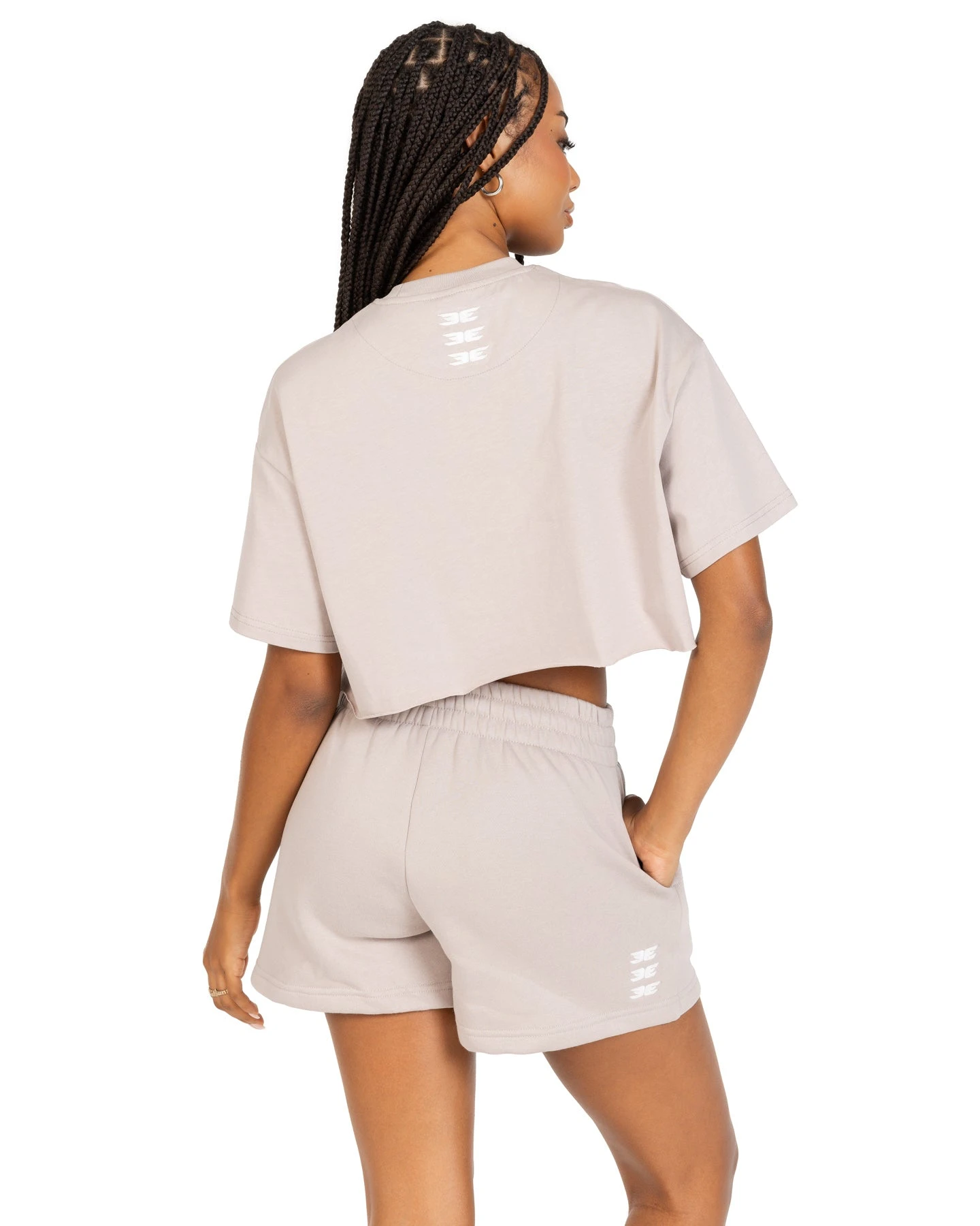 Elite Eleven Women's Cropped Registered Tee - Taupe 4 Elite Eleven Women's Cropped Registered Tee - Taupe - Image 2