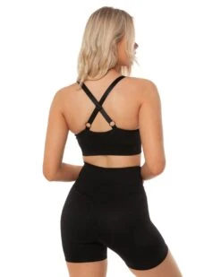 Elite Eleven Ribbed Seamless Strappy Bra - Black -Elite Eleven SEAMLESSRIBBED12 31706