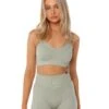 Elite Eleven Ribbed Seamless Strappy Bra - Pastel Grey -Elite Eleven SEAMLESSRIBBED12 31891
