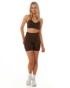 Elite Eleven Ribbed Seamless Strappy Bra - Fudge -Elite Eleven SEAMLESSRIBBED12 32672