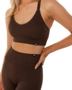 Elite Eleven Ribbed Seamless Strappy Bra - Fudge -Elite Eleven SEAMLESSRIBBED12 32717