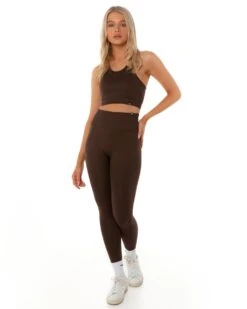 Elite Eleven Ribbed Seamless Leggings - Fudge -Elite Eleven SEAMLESSRIBBED12 32762
