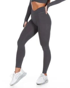 Elite Eleven Cross Over Leggings - Charcoal
