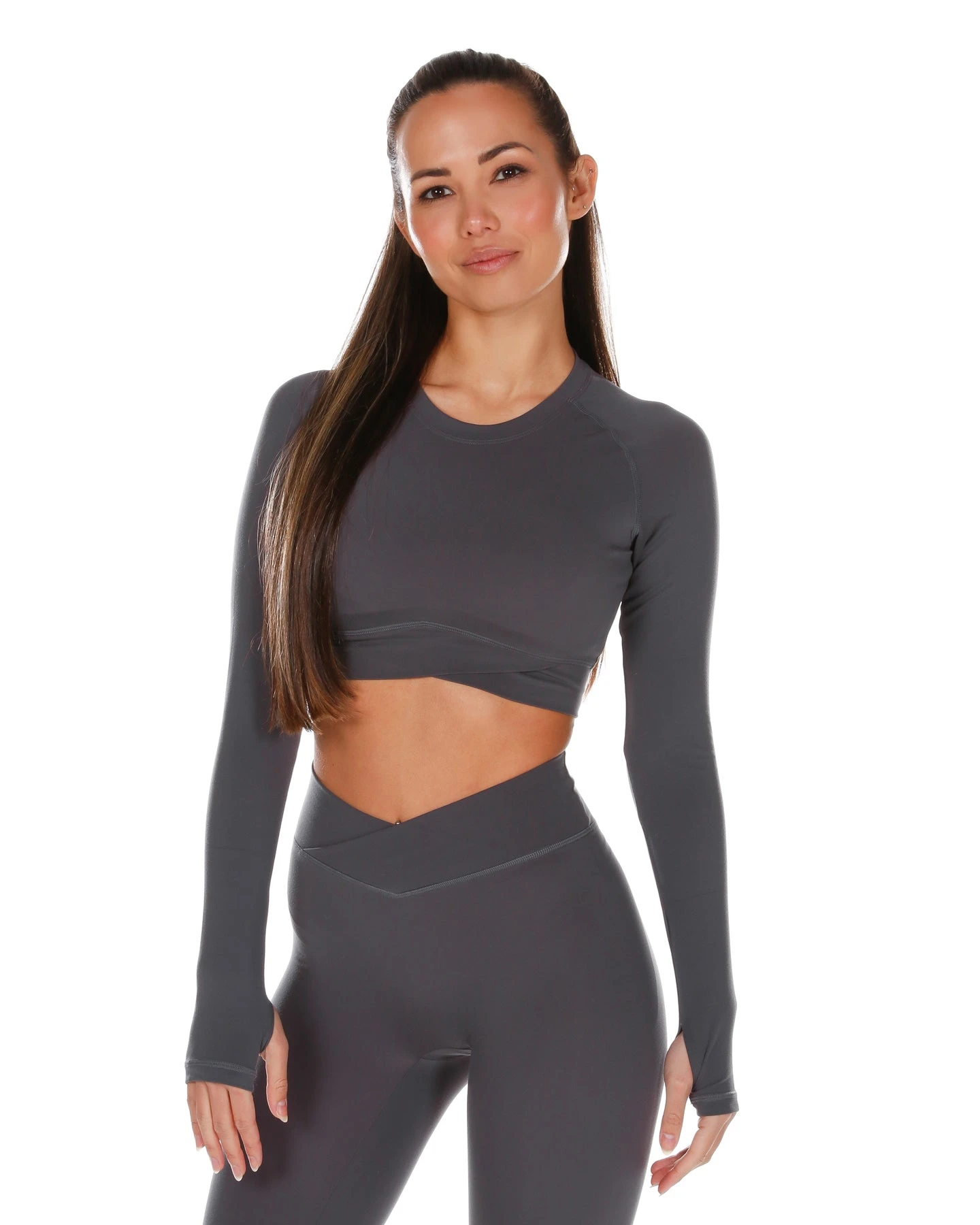 Elite Eleven Cross Over Long Sleeve - Charcoal 6 Elite Eleven Cross Over Long Sleeve - Charcoal - Image 4