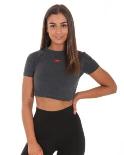 Elite Eleven Elite Crop Tee - Charcoal