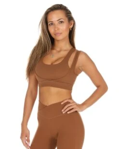 Elite Eleven Dual Strap Bra - Mocha -Elite Eleven mochadoublestr 2