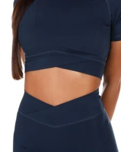 Elite Eleven 7/8 Cross Over Leggings - Navy Blue -Elite Eleven navy.crossover 21of32