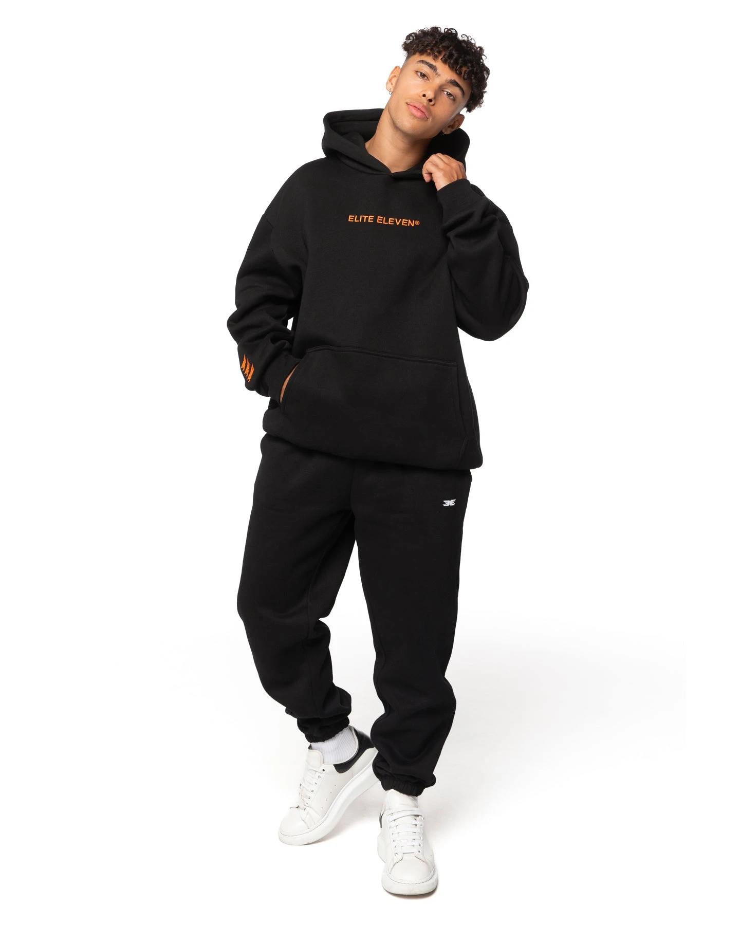 Elite Eleven Registered Hoodie - Black/Orange 6 Elite Eleven Registered Hoodie - Black/Orange - Image 4