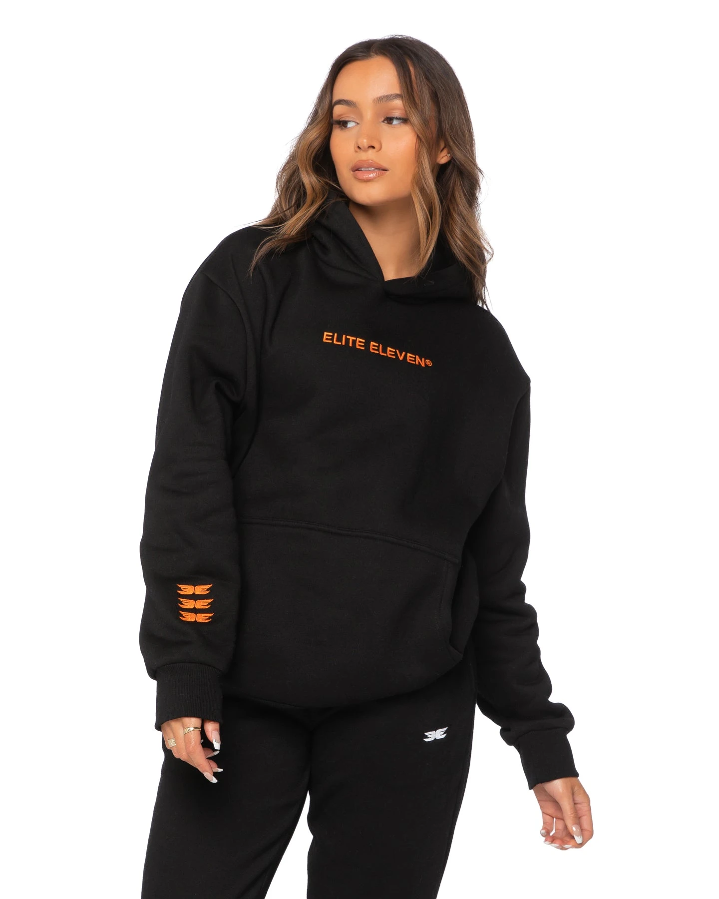 Elite Eleven Registered Hoodie - Black/Orange 7 Elite Eleven Registered Hoodie - Black/Orange - Image 5