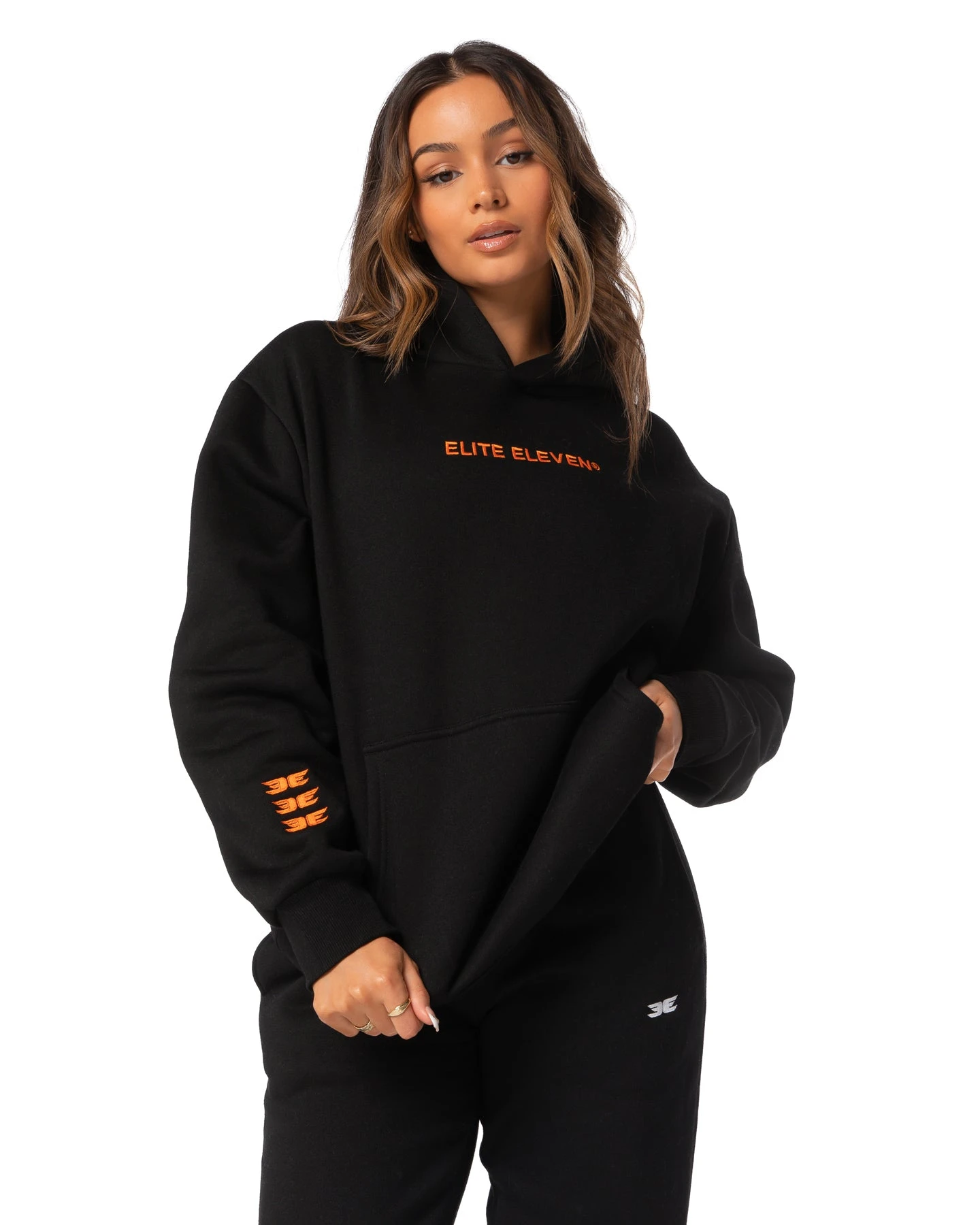 Elite Eleven Registered Hoodie - Black/Orange 4 Elite Eleven Registered Hoodie - Black/Orange - Image 2