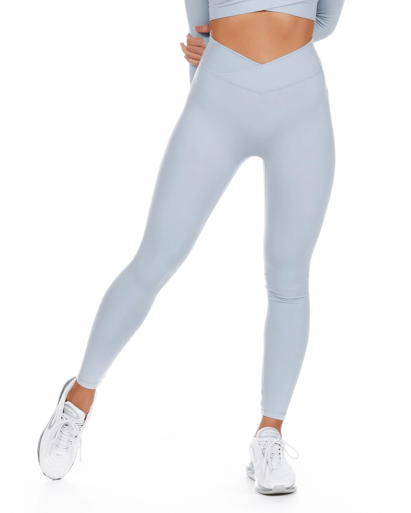 Elite Eleven Cross Over Leggings - Light Blue 4 Elite Eleven Cross Over Leggings - Light Blue - Image 2