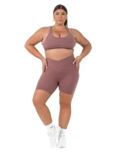 Elite Eleven Cross Over Sports Bra - Soft Rose -Elite Eleven soft.rose