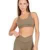 Elite Eleven Cross Over Sports Bra - Dusty Khaki -Elite Eleven spring.aura 34