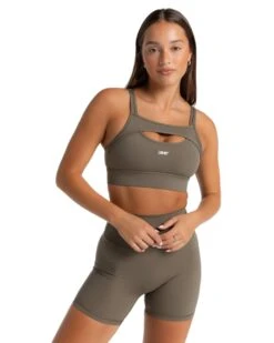 Elite Eleven Aura Support Bra - Dusty Khaki